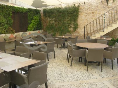 The covered outdoor restaurant